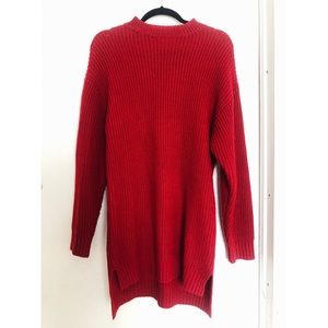 Red sweater dress/tunic
